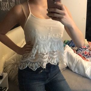 Forever 21 lace tank top slightly worn